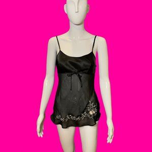 Embroidered Sheer Vintage Lingerie Cami Top